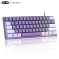 MageGee Mini 60% Gaming Keyboard, RGB Backlit 61 Key Ultra-Compact Keyboard, TS91 Ergonomic Waterproof Mechanical Feeling Office