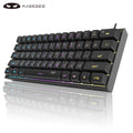 MageGee Mini 60% Gaming Keyboard, RGB Backlit 61 Key Ultra-Compact Keyboard, TS91 Ergonomic Waterproof Mechanical Feeling Office